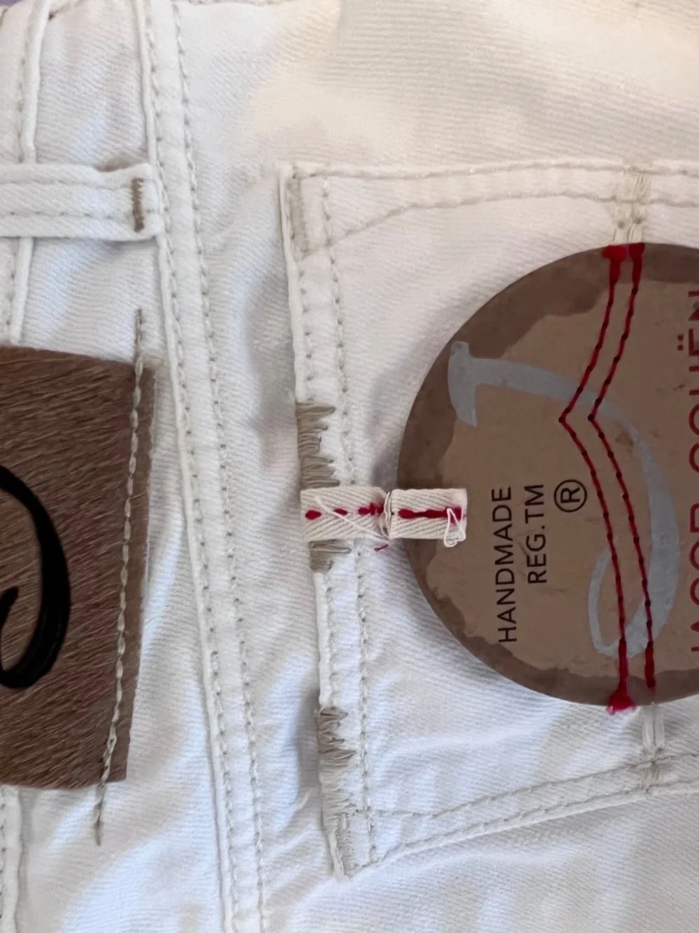 Jacob Cohën White Tailored Luxury Jeans Size 33 Made in Italy